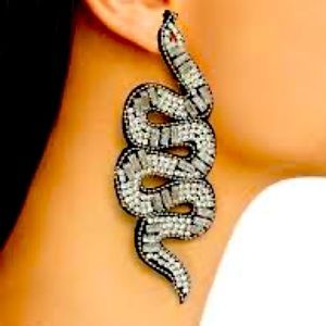 Sequin Snake Earrings